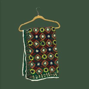 Georgette Cotton/linen shawl with beautiful embroidery and sequins